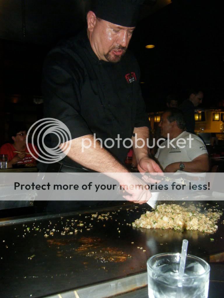 The head chef cooking up fried rice