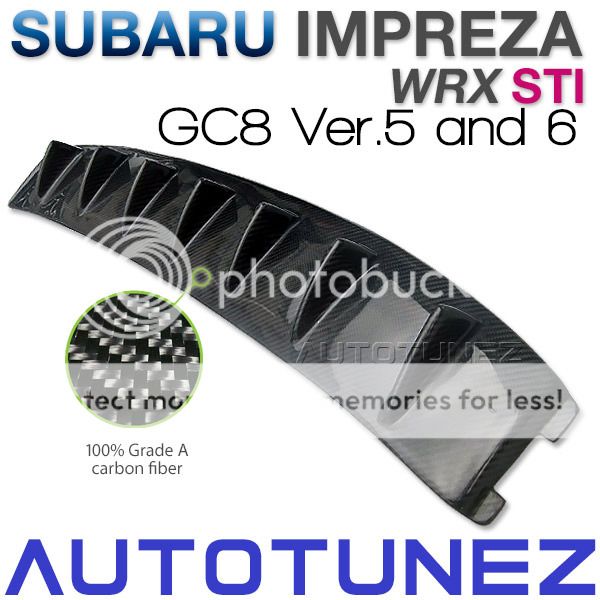 Carbon Fiber Vortex Generator For Subaru Impreza WRX STI GC8 Version 5